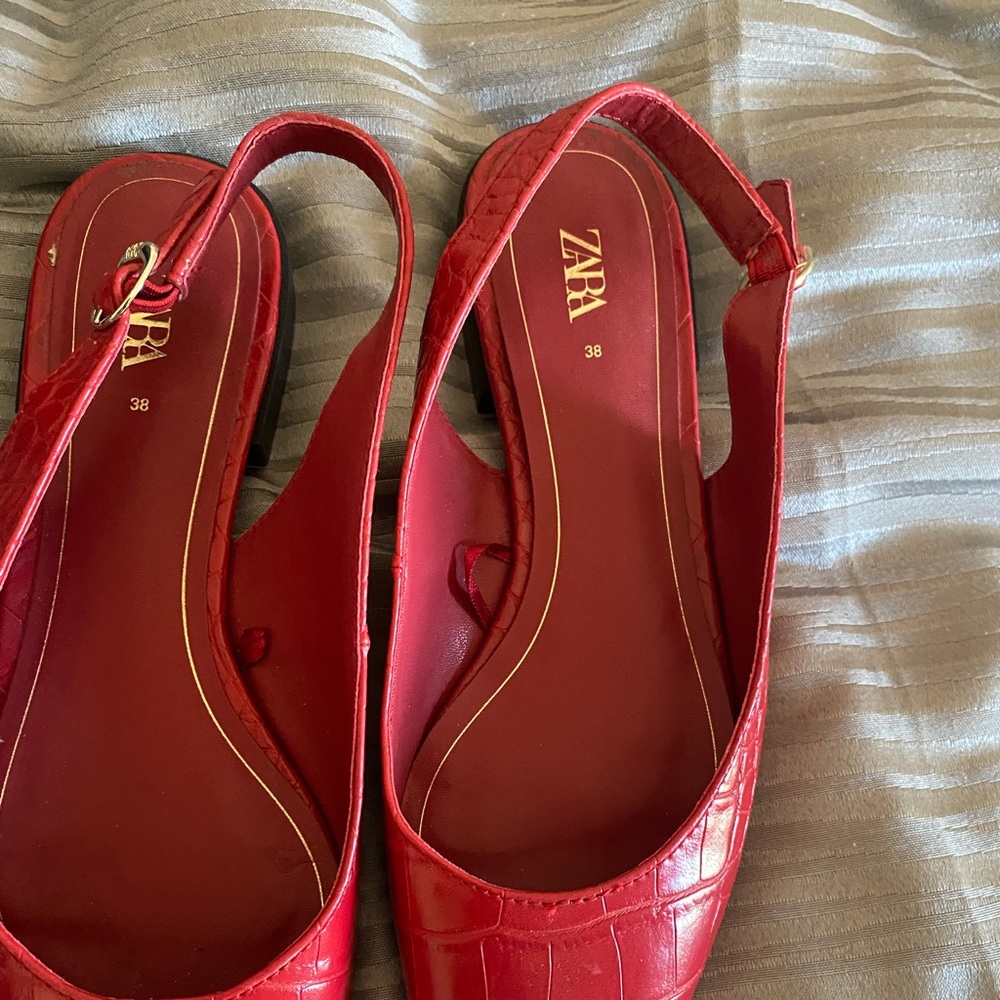 Comfy red shoes.